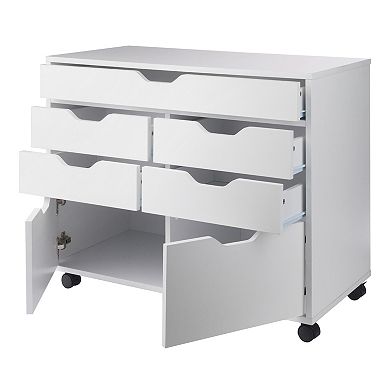 Winsome Wood Halifax 5-Drawer Mulit-Storage Mobile Cabinet