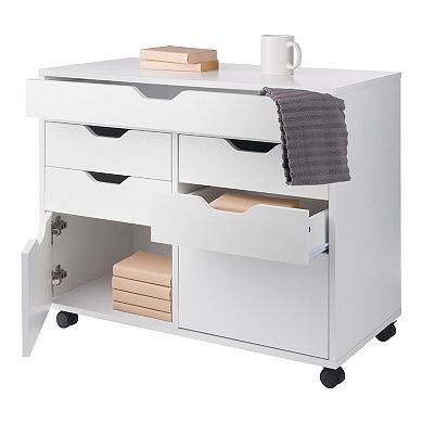 Winsome Wood Halifax 5-Drawer Mulit-Storage Mobile Cabinet
