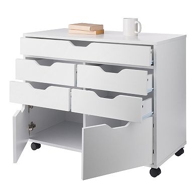 Winsome Wood Halifax 5-Drawer Mulit-Storage Mobile Cabinet