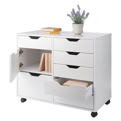Winsome Wood Halifax 6-Drawer Multi-Storage Mobile Cabinet