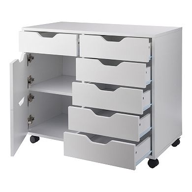 Winsome Wood Halifax 6-Drawer Multi-Storage Mobile Cabinet