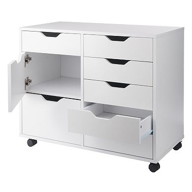 Winsome Wood Halifax 6-Drawer Multi-Storage Mobile Cabinet