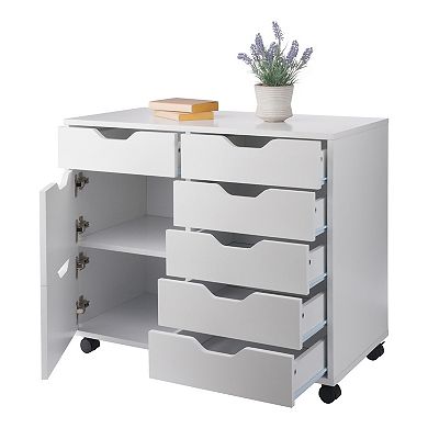Winsome Wood Halifax 6-Drawer Multi-Storage Mobile Cabinet
