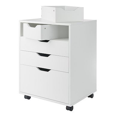 Winsome Wood Halifax Bins & Drawers Storage Mobile Cabinet