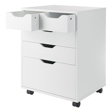 Winsome Wood Halifax Bins & Drawers Storage Mobile Cabinet