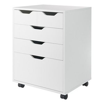 Winsome Wood Halifax Bins & Drawers Storage Mobile Cabinet