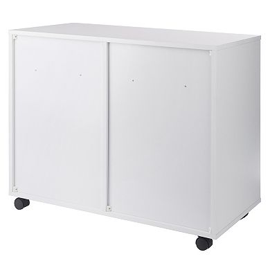 Winsome Wood Halifax Bins & Drawers Multi-Storage Wide Mobile Cabinet