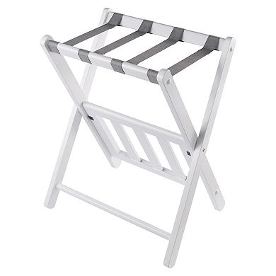 Foldable Tray Stand Solid Wood Luggage Rack - Luggage Rack And Wooden Rack