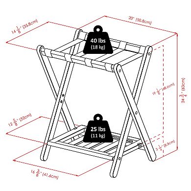 Winsome Wood Raya Luggage Rack