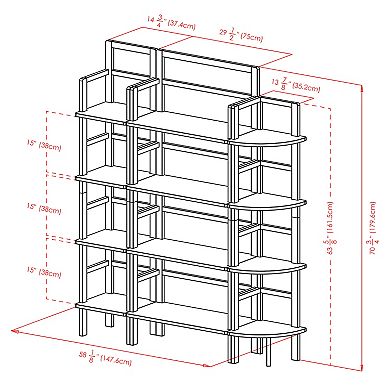 Winsome Wood Aiden 3-piece Baker's Rack Set