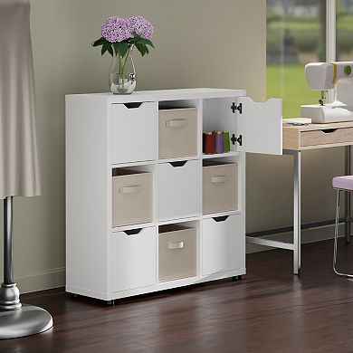 Winsome Wood Julia 3 x 3 Storage Cabinet 5-piece Set