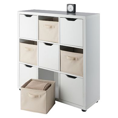 Winsome Wood Julia 3 x 3 Storage Cabinet 5-piece Set