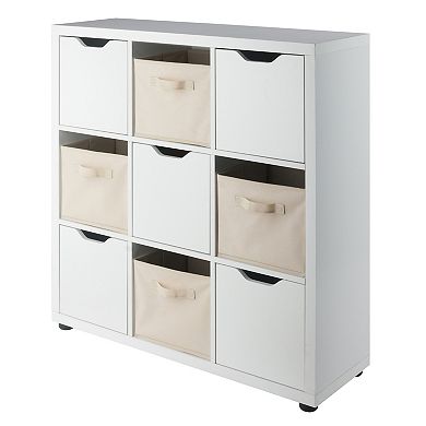 Winsome Wood Julia 3 x 3 Storage Cabinet 5-piece Set