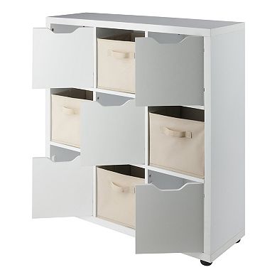 Winsome Wood Julia 3 x 3 Storage Cabinet 5-piece Set