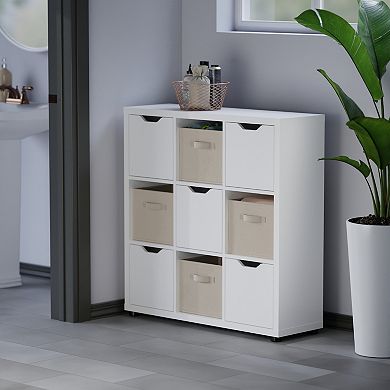 Winsome Wood Julia 3 x 3 Storage Cabinet 5-piece Set