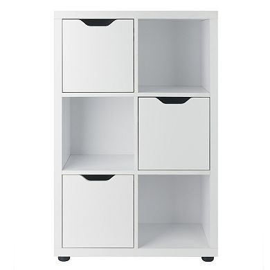 Winsome Wood Julian White Finish Storage Cabinet
