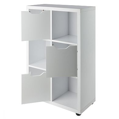 Winsome Wood Julian White Finish Storage Cabinet