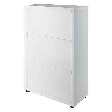 Winsome Wood Julian White Finish Storage Cabinet