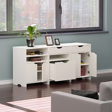 Winsome Wood Nova White Finish Storage Cabinet 3-piece Set