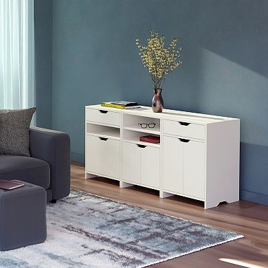 Winsome Wood Nova White Finish Storage Cabinet 3-piece Set
