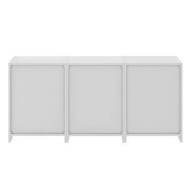 Winsome Wood Nova White Finish Storage Cabinet 3-piece Set