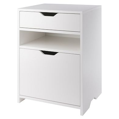 Winsome Wood Nova White Finish Storage Cabinet 3-piece Set