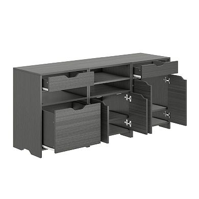 Winsome Wood Nova Charcoal Storage Cabinet 3-piece Set