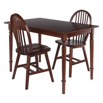 Winsome Wood Ravenna Dining Table & Windsor Chairs 3 pc Set