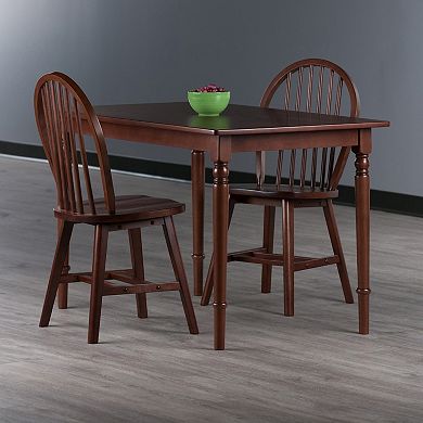 Winsome Wood Ravenna Dining Table & Windsor Chairs 3-piece Set