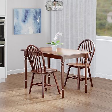 Winsome Wood Ravenna Dining Table & Windsor Chairs 3-piece Set
