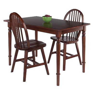 Winsome Wood Ravenna Dining Table & Windsor Chairs 3-piece Set