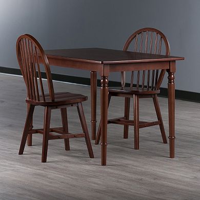 Winsome Wood Ravenna Dining Table & Windsor Chairs 3-piece Set
