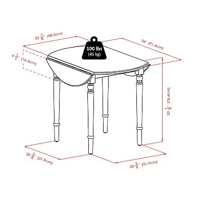 Winsome Wood Sorella Drop Leaf Dining Table & Windsor Chairs 5-piece Set