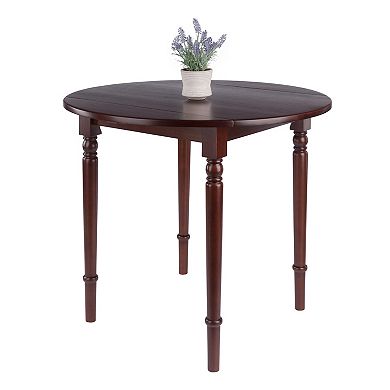Winsome Wood Sorella Round Double Drop Leaf Dining Table