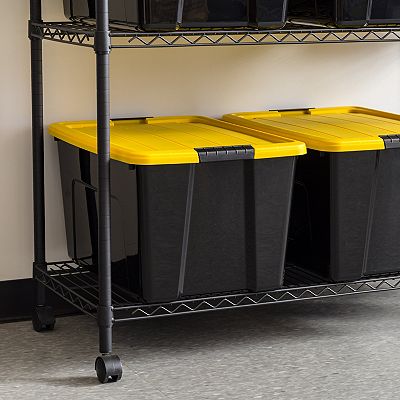 With Wheels Costway Gallon Storage Bins 3-Tier Stackable