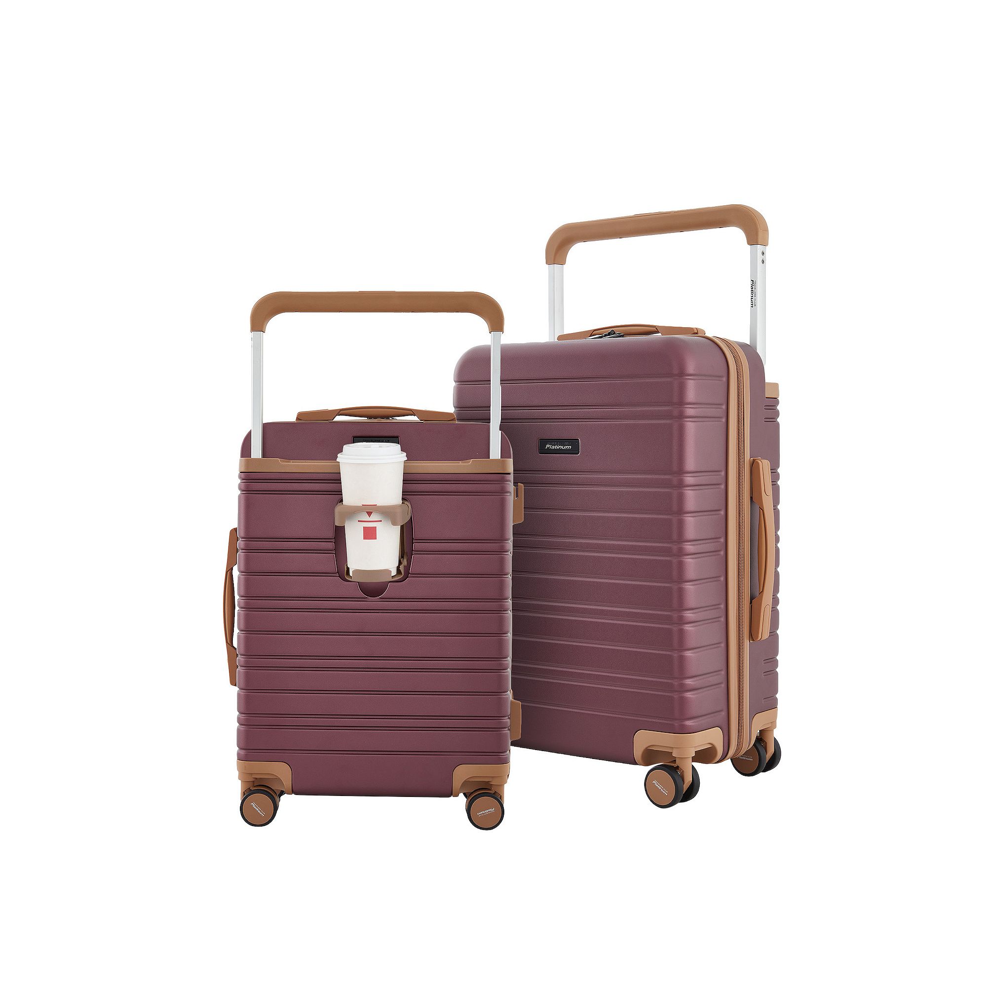 Travelers Club Navigate 2-Piece Hardside Spinner Luggage Set, Red