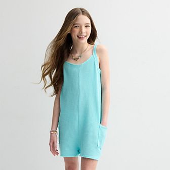 Girls 6-20 SO® Drapey Waffle Romper in Regular & Plus Size