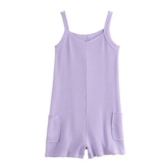 Girls 6-20 SO® Drapey Waffle Romper in Regular & Plus Size