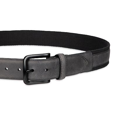 Men's Columbia Casual Fabric Leather Overlay Belt