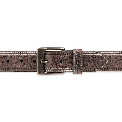 Men's Columbia Contrast Stitch Casual Leather Belt