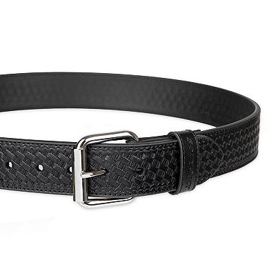 Men's Dickies Basket Weave Embossed Genuine Leather Casual Belt