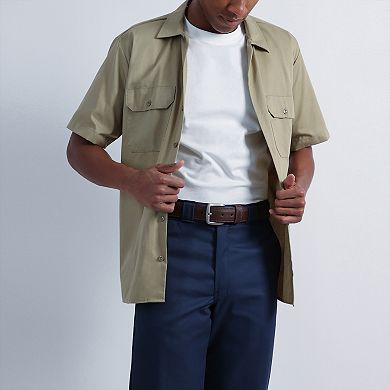 Men's Dickies Industrial Strength Leather Belt with Canvas Overlay