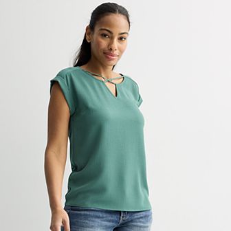 Women's Apt. 9® Lattice Neck Top