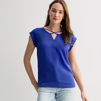 Women's Apt. 9® Lattice Neck Top