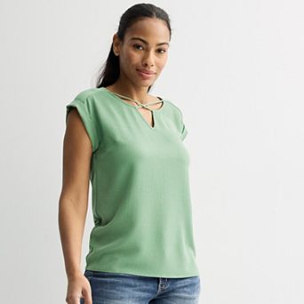 Women's Apt. 9® Lattice Neck Top