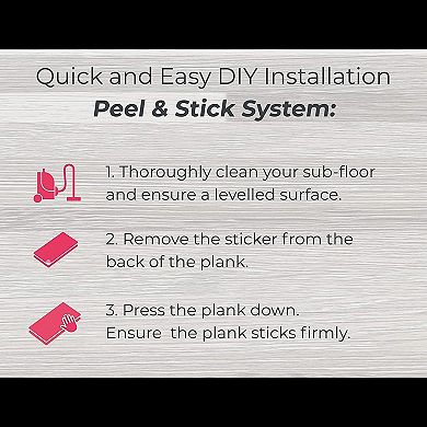 Pink and White 12 X 12 Vinyl Tile Box of 20