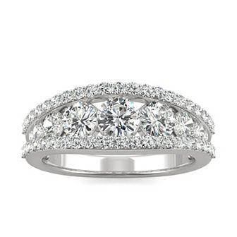 Charles & Colvard 14k White Gold 1 1/3 Carat T.W. Lab-Created Moissanite Ring