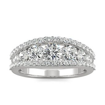 Charles & Colvard 14k White Gold 1 1/3 Carat T.W. Lab-Created Moissanite Ring