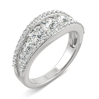 Charles & Colvard 14k White Gold 1 1/3 Carat T.W. Lab-Created Moissanite Ring