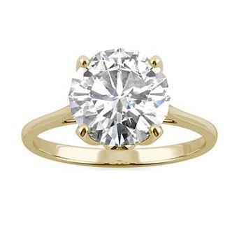 Charles & Colvard 14k Gold 2 3/4 Carat T.W. Lab-Created Moissanite Round Solitaire Ring